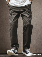 Maden Cargo Men Retro M65 Pant Big Pocket Loose Casual Mid Waist Drawstring Hip Hop Streetwear Jogger Pant Fashion Gyms Trousers